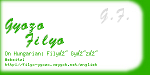 gyozo filyo business card